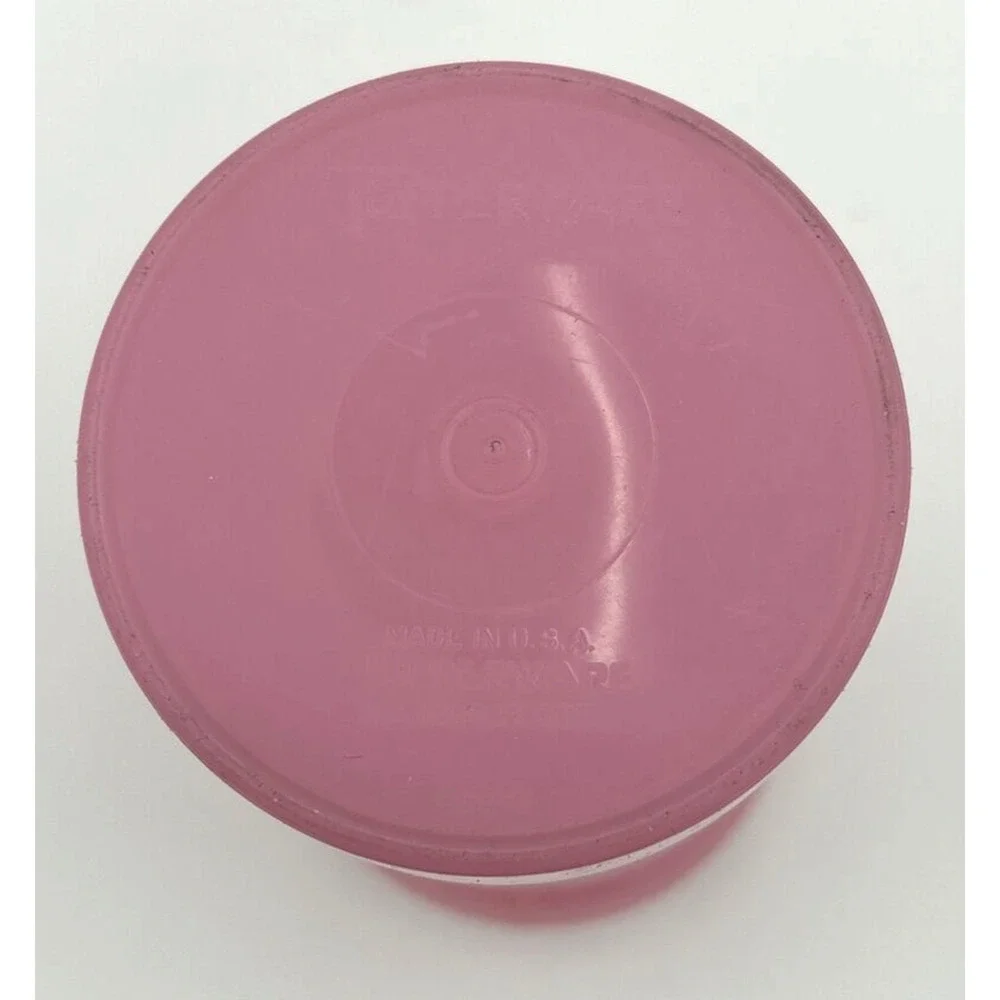 Vintage Tupperware Tall‎ Cannister 232-3 & Lid 603-4 Pink SKU U149